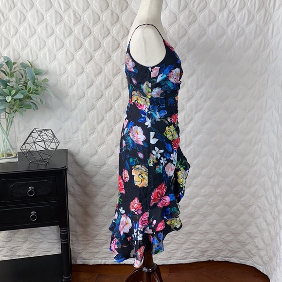 NWT Aidan Mattox Ruffled High/Low Cocktail Dress - Picture 6 of 12